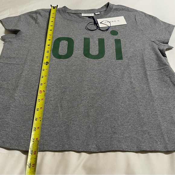 Clare V. Classic Tee Oui Grey Melange - Picture 12 of 15